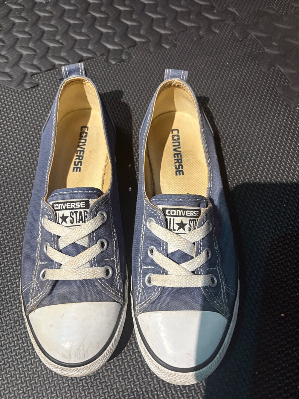 Converse Low Top Sneakers Navy Blue with White Toe Caps